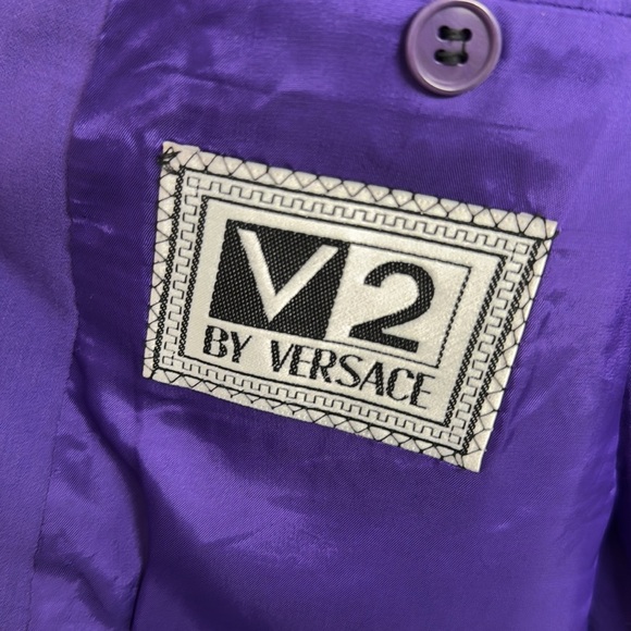 VERSACE V2 Purple Blazer Sz 44L - Picture 5 of 11